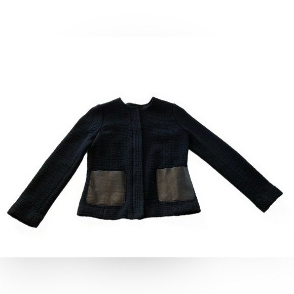 Vince Black Textured Women's Jacket size 4 - Picture 6 of 11